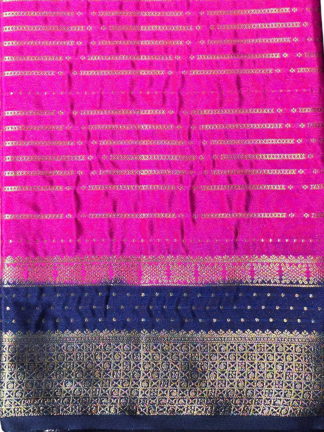 Classic Mysore Silk Saree  |  Rani Pink