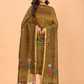 Aqua Green Linen Jamdani 2-Piece Set Kurti & Dupatta (UNSTITCHED) - 053