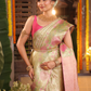 Patra Prabha - Leaf-toned silk with koorai butta and temple zari