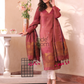 Currant Red Cotton Linen 2-Piece Set Kurti & Dupatta (UNSTITCHED) - 304