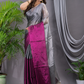 Tissue Silk Saree With Steel Grey - 010