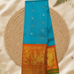 Handwoven Pure Gadwal Silk Saree  |  Blue
