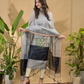 Pigeon Blue Sequin Jamdani 2-Piece Set Kurti & Dupatta (UNSTITCHED) -696
