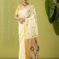 Handwoven Jamdani Muslin Saree | Yellow and Gold | All-over Buttas with All-over Jamdani weaves