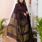 Brown Jamdani 2-Piece Set Kurti & Dupatta (UNSTITCHED) - 973