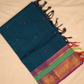 Kanchi Cotton|Aqua Blue & Purple