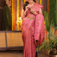 Silk Mark Certified Handloom Kanjivaram Silk Saree  |  Blush Pink