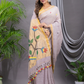 Linen Jamdani Saree With Pale Purple - 030