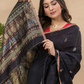 Matka Silk Jamdani Saree With Rich Black - 018