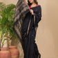 Matka Silk Jamdani Saree With Rich Black - 018