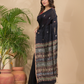 Matka Silk Jamdani Saree With Rich Black - 018