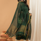 Deep Green color  Jamdani 2-Piece Set Kurti & Dupatta (UNSTITCHED) - 164