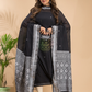 Coal Black Muslin Cotton X Baluchari 2-Piece Set Kurti & Dupatta (UNSTITCHED) - 029