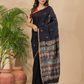 Matka Silk Jamdani Saree With Rich Black - 018