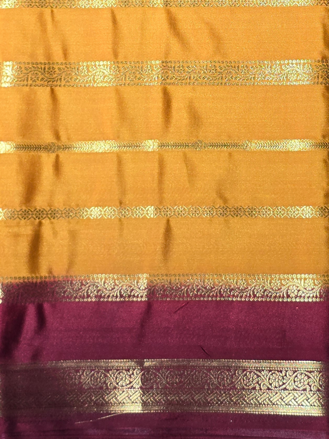 Classic Mysore Silk Saree  |  Mustard