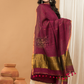 Linen Jamdani Unstitched 2-Piece Kurti  |  Wine Red