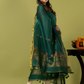 Handwoven Jamdani Linen Unstitched 2-piece Kurti | Emerald Green
