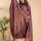 Umber Brown Tissue Linen 2-Piece Set Kurti & Dupatta (UNSTITCHED) - 108