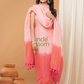 Peach Pink color  Jamdani 2-Piece Set Kurti & Dupatta (UNSTITCHED) - 165