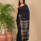 Matka Silk Jamdani Saree With Rich Black - 018
