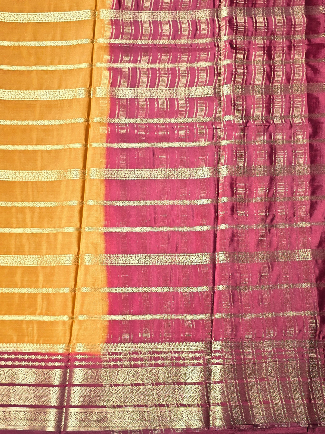 Classic Mysore Silk Saree  |  Mustard