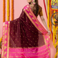 Classic Mysore Semi Silk Saree | Deep Wine