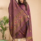 Umber Brown Tissue Linen 2-Piece Set Kurti & Dupatta (UNSTITCHED) - 108