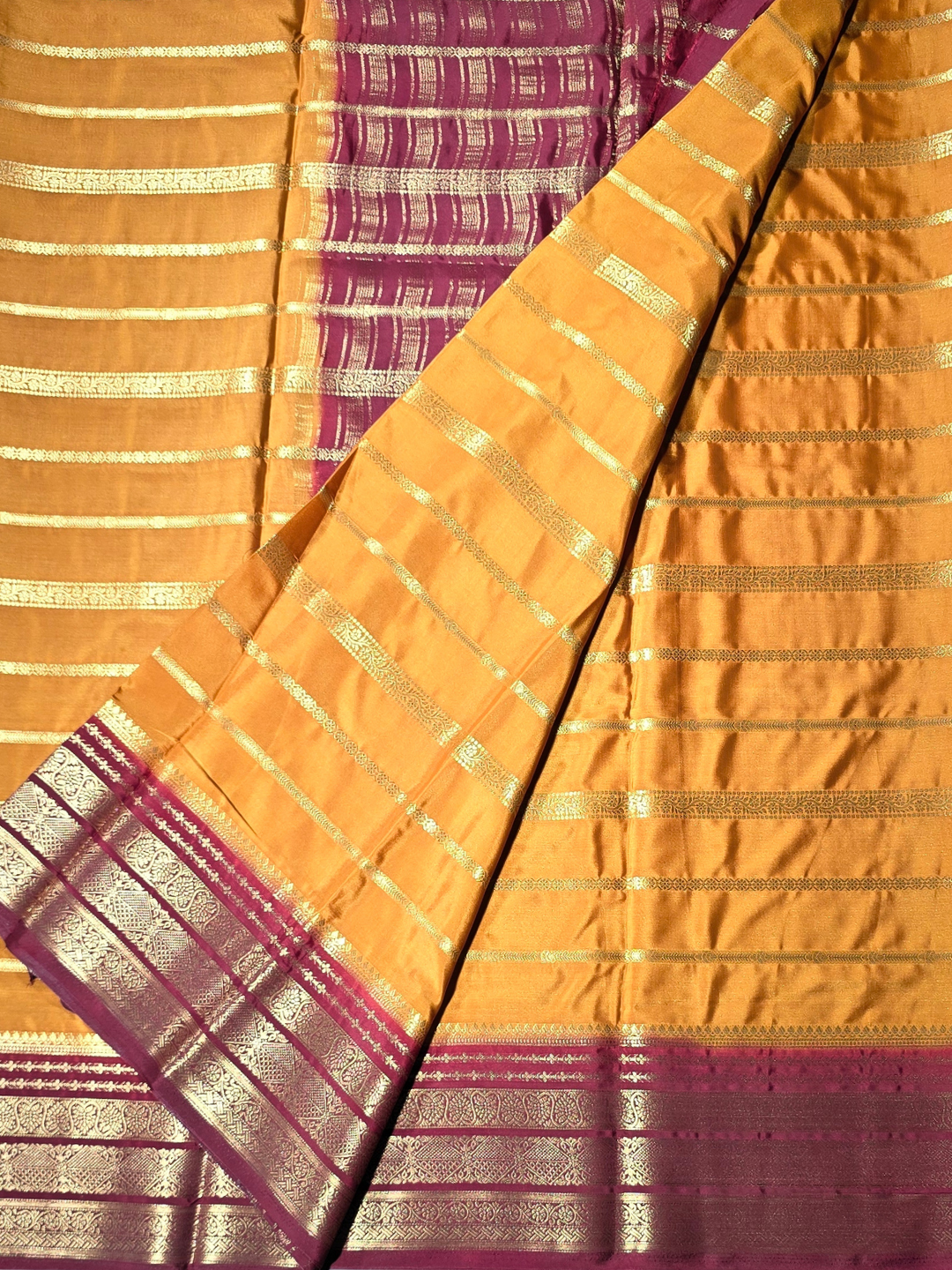 Classic Mysore Silk Saree  |  Mustard