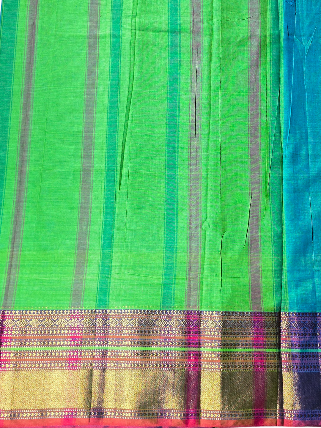 Narayanpet Cotton Saree - Blue