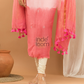 Peach Pink color  Jamdani 2-Piece Set Kurti & Dupatta (UNSTITCHED) - 165