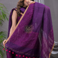 Wine Purple Linen X Linen 2-Piece Set Kurti & Dupatta (UNSTITCHED) - 129
