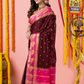 Classic Mysore Semi Silk Saree | Deep Wine