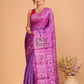 Tissue Jamdani Saree With Bright Purple - 105
