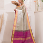 Dhumra  -  Smoky black silk with antique gold border and zari highlights