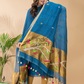 Classic Blue Linen X Linen 2-Piece Set Kurti & Dupatta (UNSTITCHED) - 074