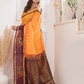 Pure Handloom Korvai Silk Cotton Saree in With Pumpkin Orange- 500