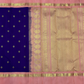 Pure Handwoven Gadwal Silk Saree With Royal Purple-033