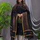 Coal Black Linen X Linen 2-Piece Set Kurti & Dupatta (UNSTITCHED) - 103