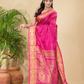 Tissue Silk Saree With Hot Pink - 028