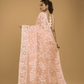 Light Pink Cotton Silk Jamdani Saree - 023 - indeloom