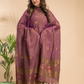 Umber Brown Tissue Linen 2-Piece Set Kurti & Dupatta (UNSTITCHED) - 108