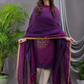 Wine Purple Linen X Linen 2-Piece Set Kurti & Dupatta (UNSTITCHED) - 129