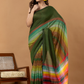 Pure Handloom Mul Cotton Saree | Forest Green