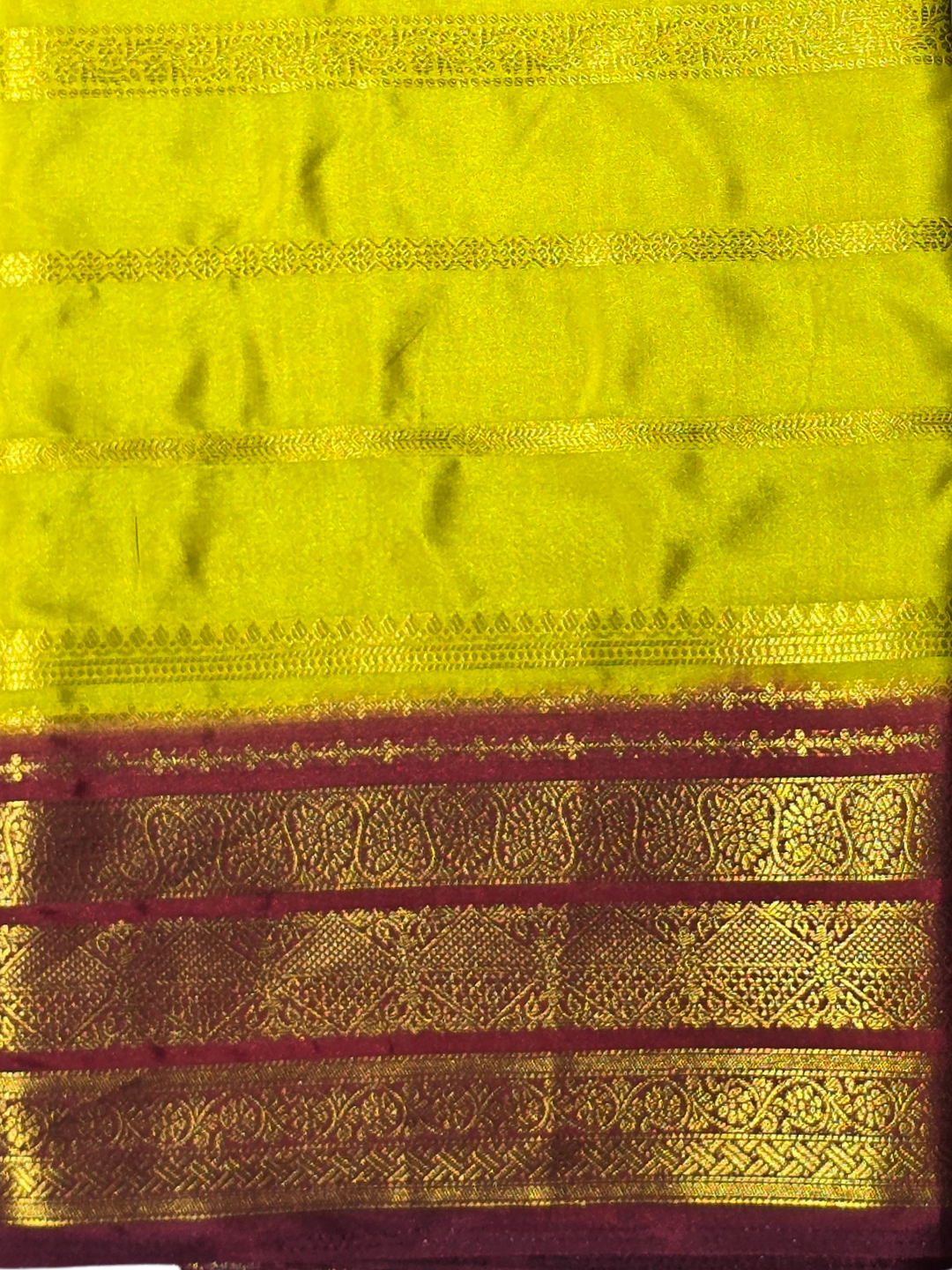 Classic Mysore Silk Saree  |  Parrot Green