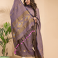 Pale Brown Tissue Linen 2-Piece Set Kurti & Dupatta (UNSTITCHED) - 107