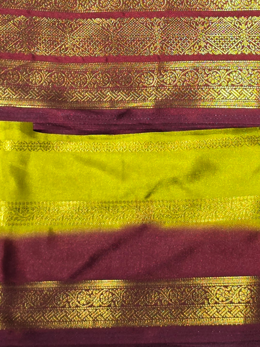Classic Mysore Silk Saree  |  Parrot Green