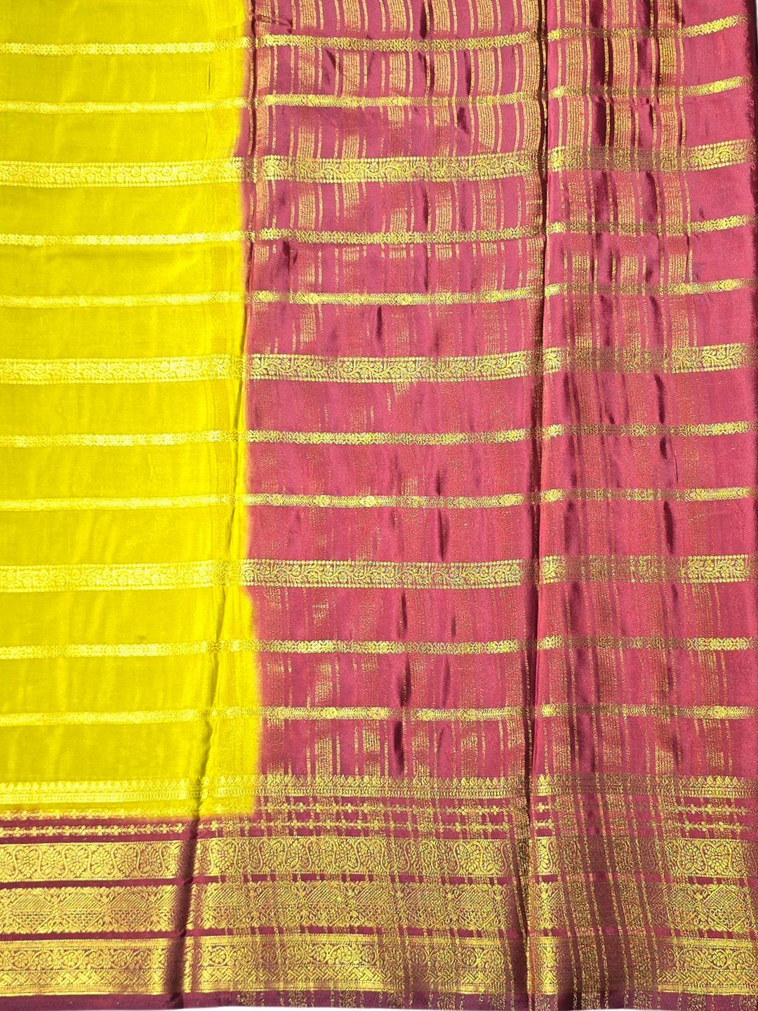Classic Mysore Silk Saree  |  Parrot Green