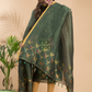 Dark Green Cotton Linen 2-Piece Set Kurti & Dupatta (UNSTITCHED) - 031