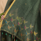 Dark Green Cotton Linen 2-Piece Set Kurti & Dupatta (UNSTITCHED) - 031