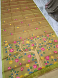 Handwoven Pure Handwoven Pure Muslin Saree  |Mustard Yellow